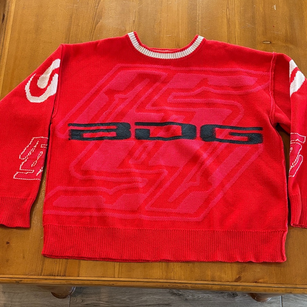 BDG Bold Red Crewneck Sweater